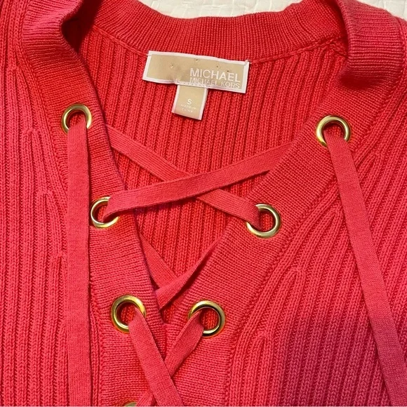 Michael Kors Knit Lace-Up Sweater - Picture 5 of 5
